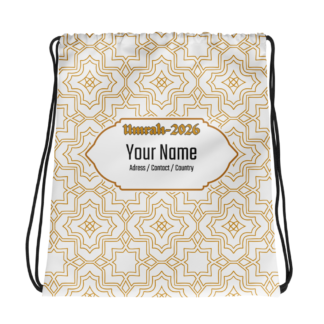 Personalized Umrah & Hajj Drawstring Bag | Islamic Travel Backpack | Custom Name Muslim Gift | Lightweight Gym & Travel Sack