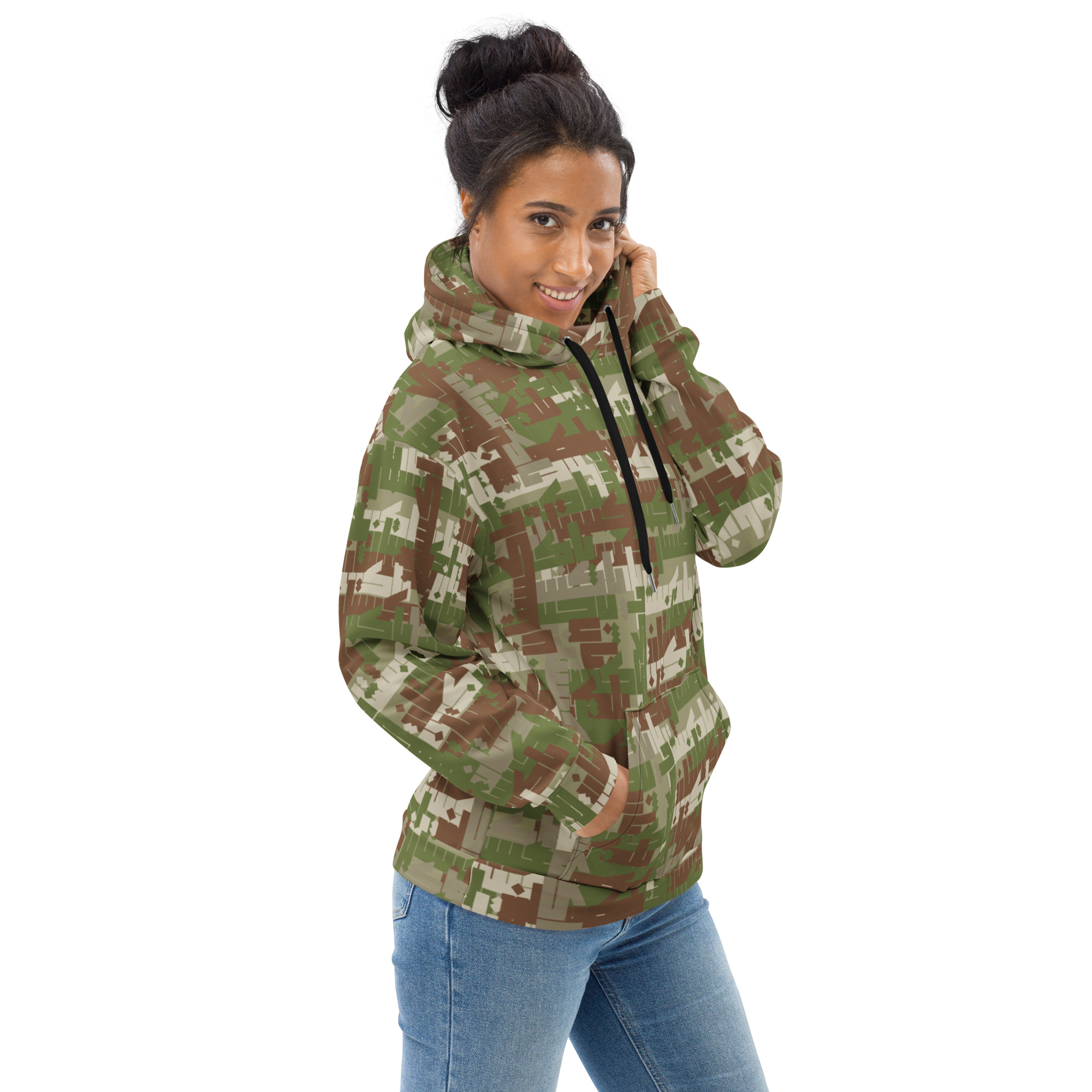 Pakistan Camo Hoodie - Trendy Streetwear | Digital Camouflage Unisex Pullover | Premium Hoodie - Image 2
