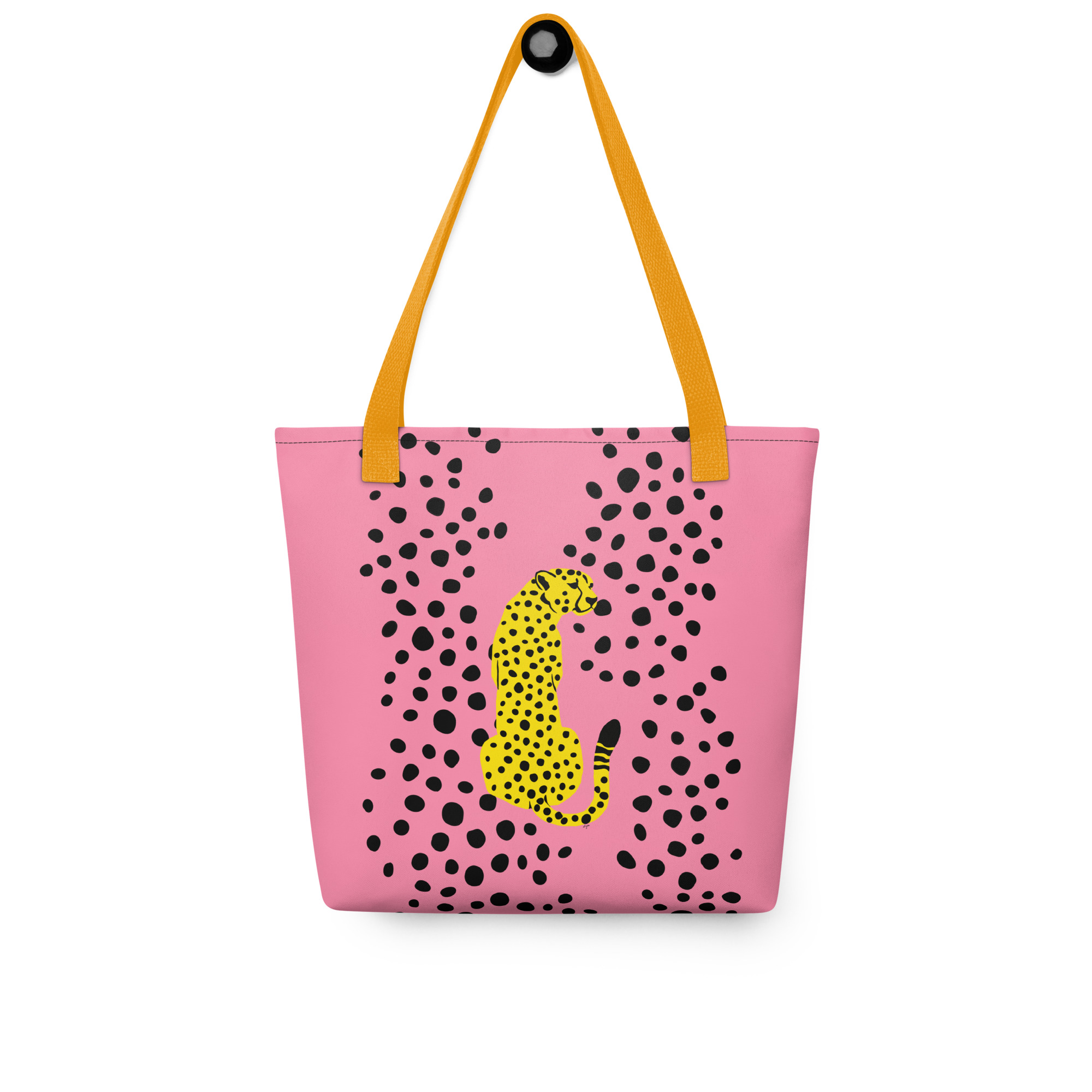 Pink Leopard Tote Bag | Cool Graphic All-Over Print Tote | Trendy Everyday Carry Bag - Image 2