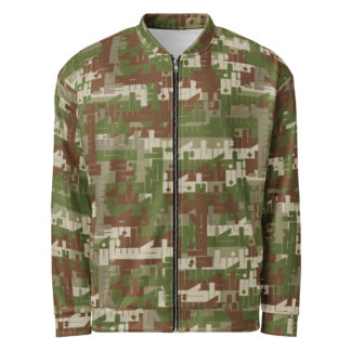 Pakistan Camo Bomber Jacket – Patriotic Streetwear | Digital Camouflage Unisex Jacket | Premium All-Over Print